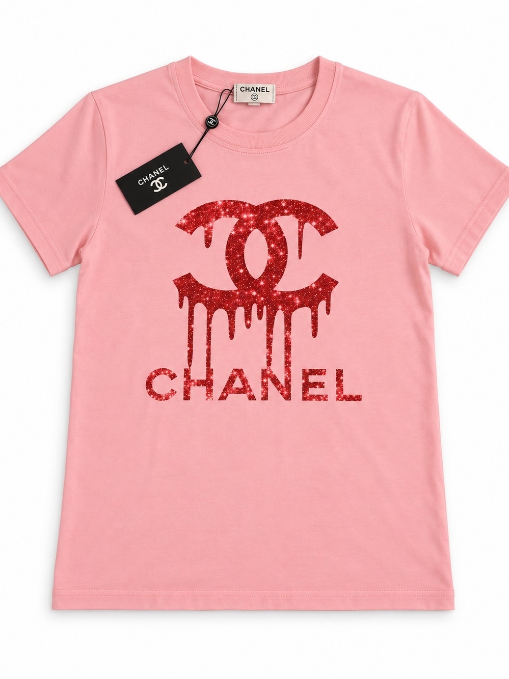 Pink Designer Graphic T-Shirt